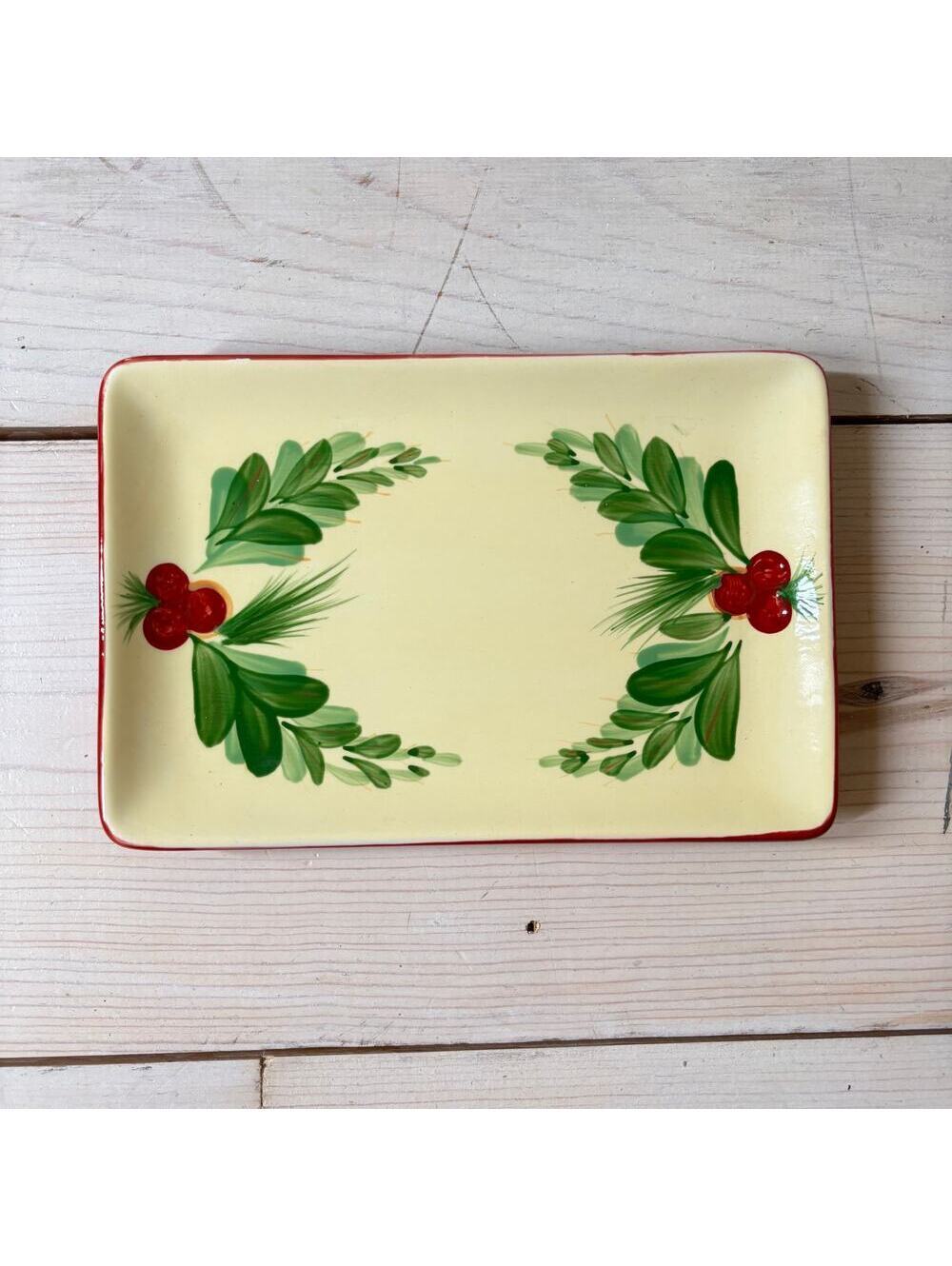 Southern Living at Home EUC Gail Pittman Christmas Memories 8" Rectangular Tray